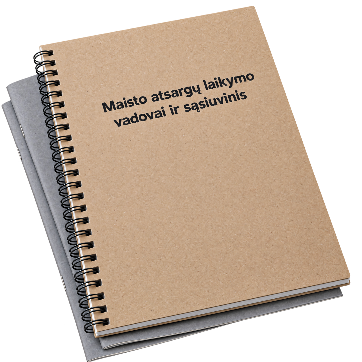 Maisto atsargų laikymo vadovai ir sąsiuvinis