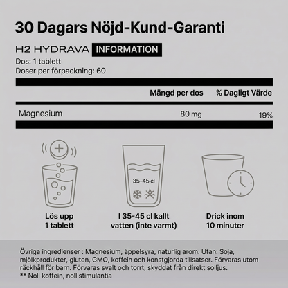 Trött hela dagen och åldras snabbare än du borde? Hydrava H2 skyddar dina celler inifrån.