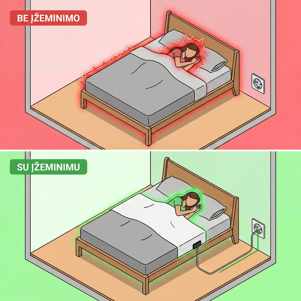 Zero-Volt™ įžeminimo paklodė