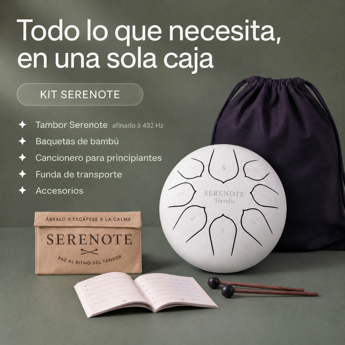 Tambor relajante Serenote - 2335SRN-MX