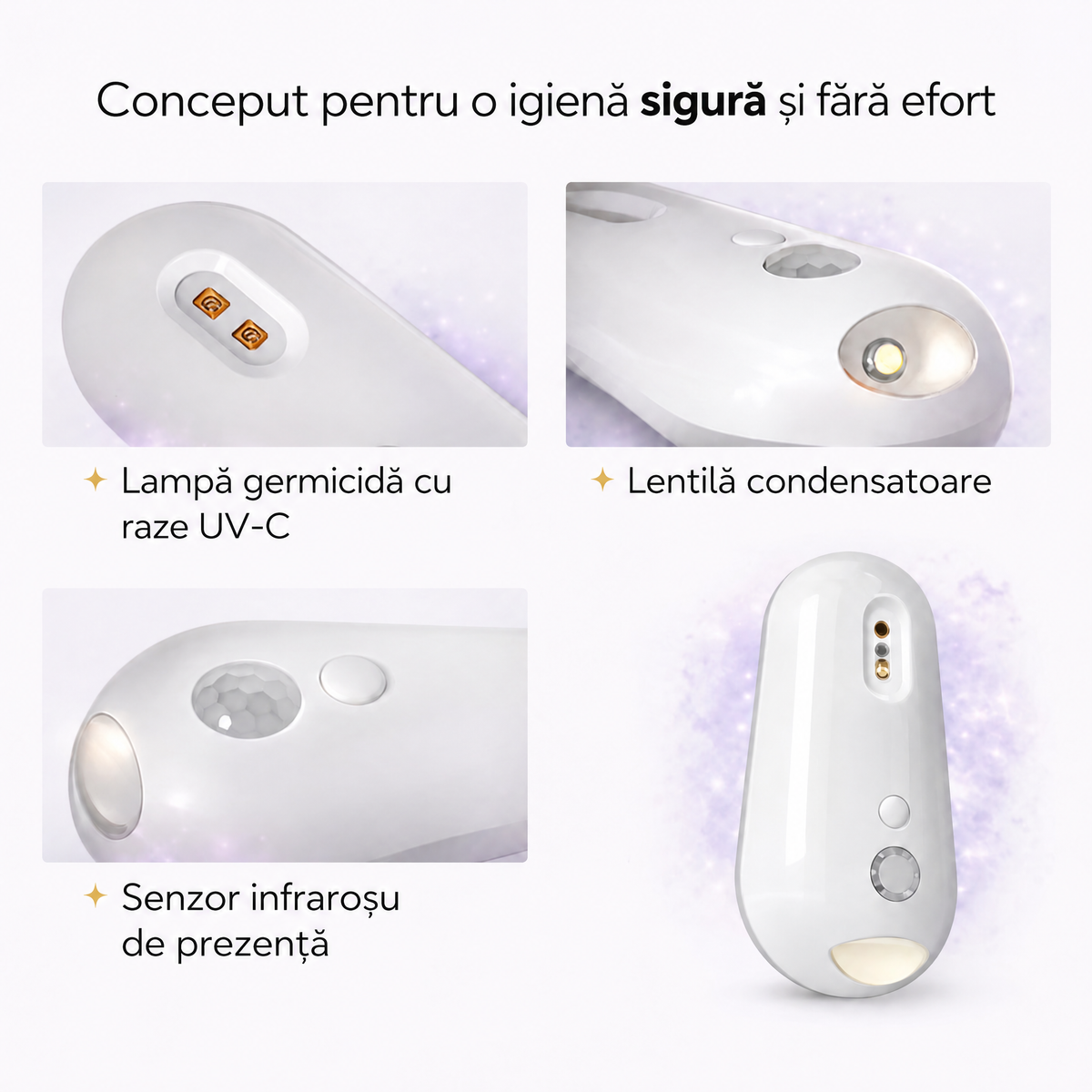 Sterilizator UV pentru toaletă Uvara - 1644UVR-RO
