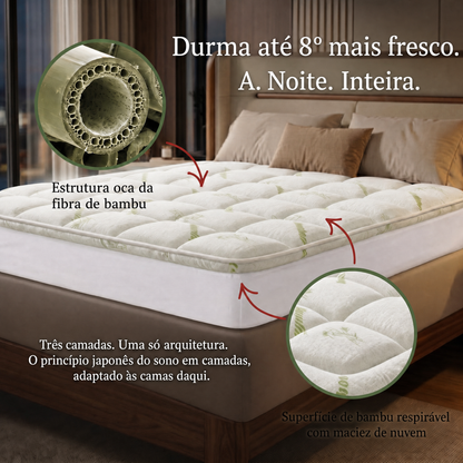 Esquema das três camadas do pillow top Kumora