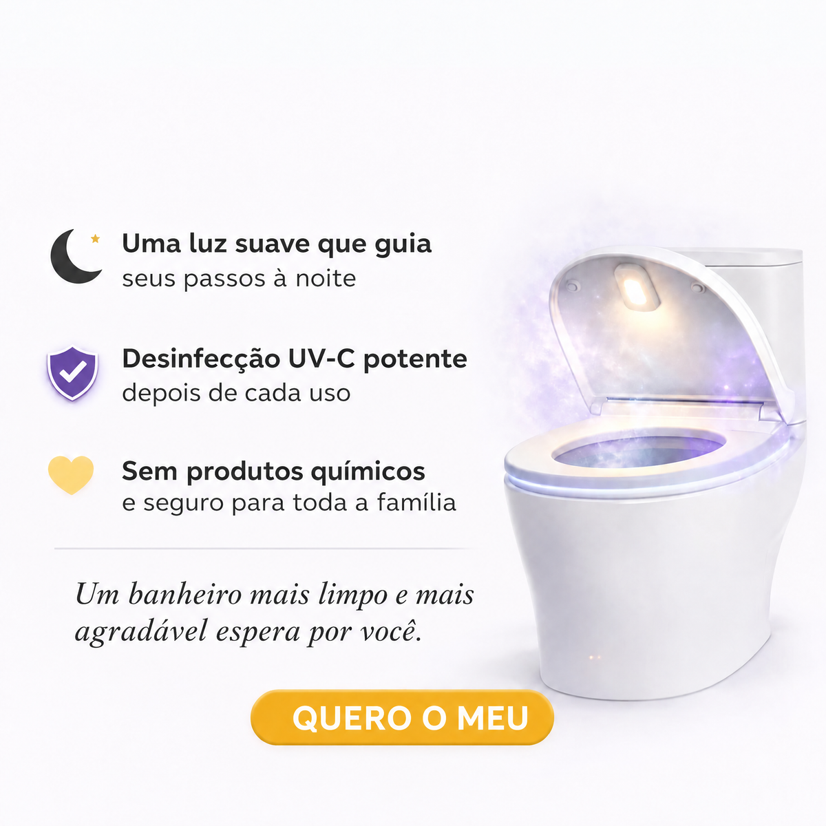 Esterilizador UV para vaso sanitário Uvara - 4471UVR-BR