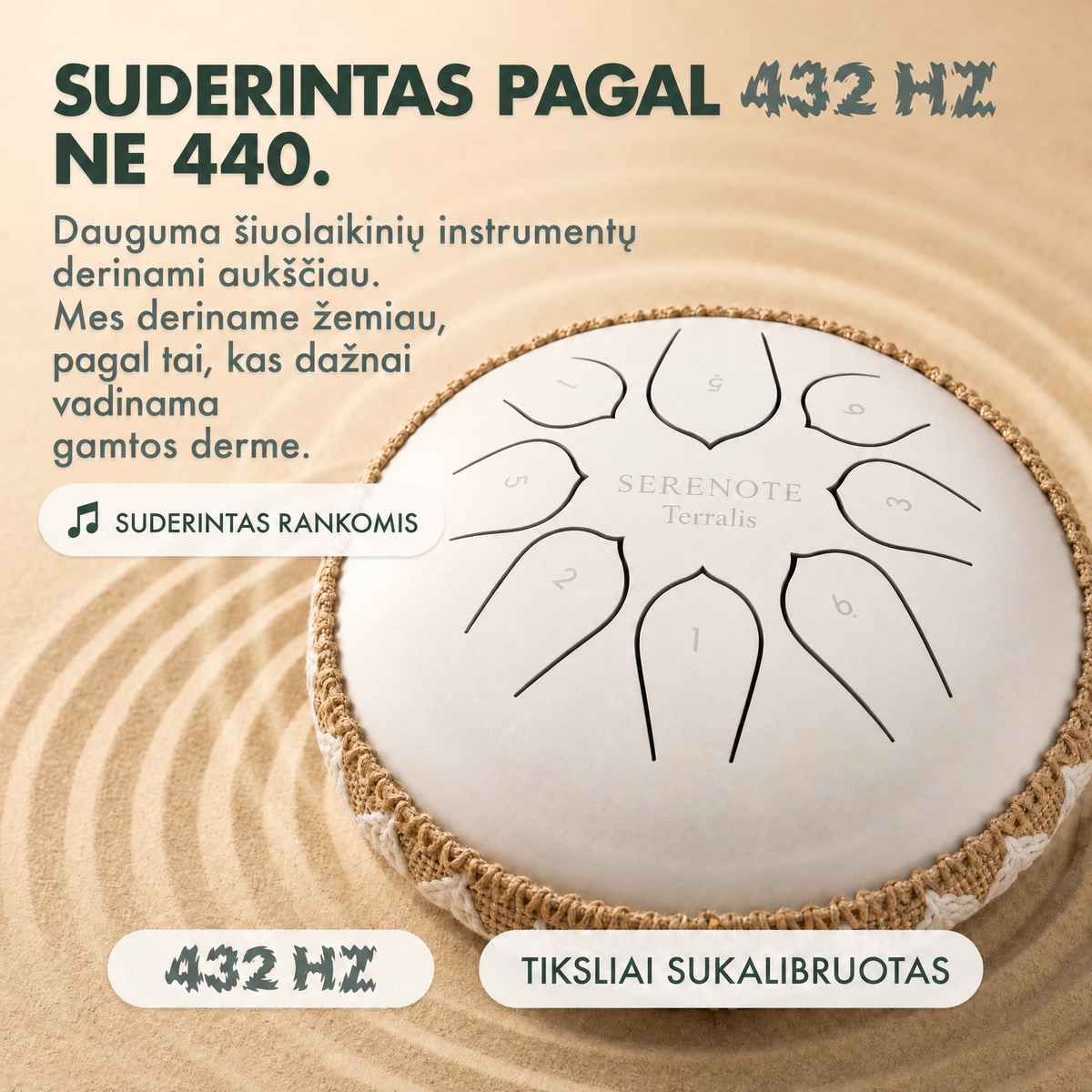 Raminantis būgnas Serenote - 9879SRN-LT
