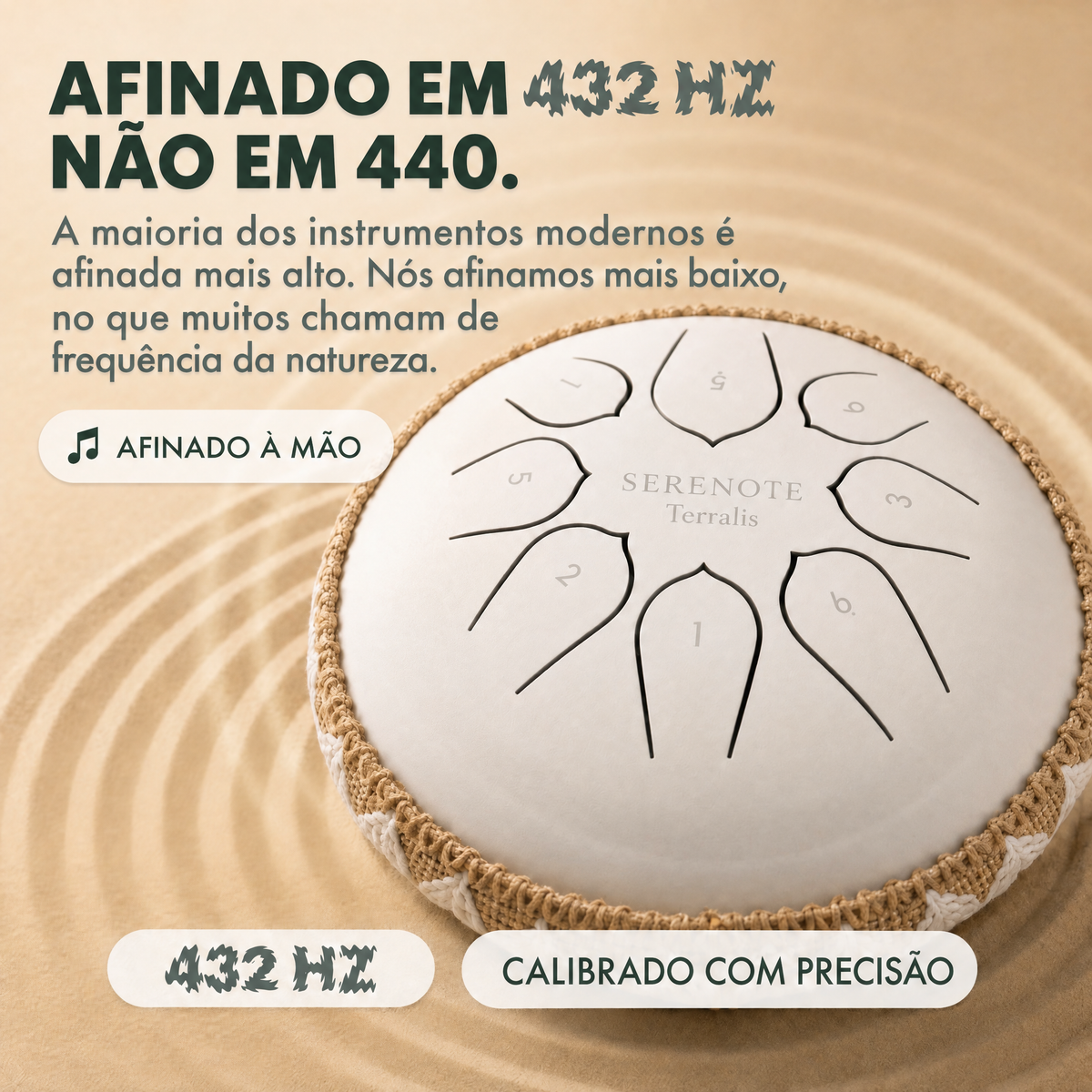 Tambor relaxante Serenote - 6049SRN-BR