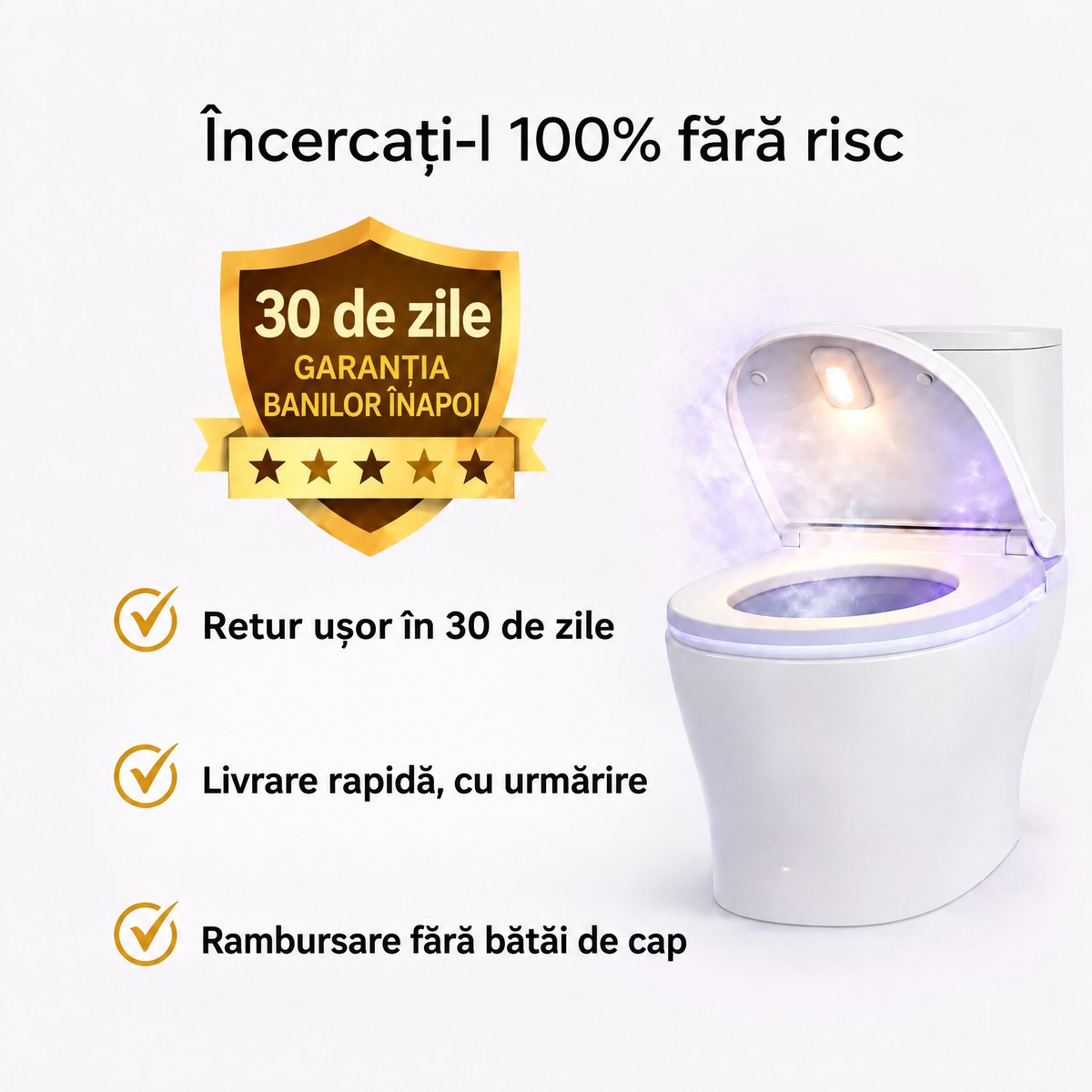 Sterilizator UV pentru toaletă Uvara - 1644UVR-RO