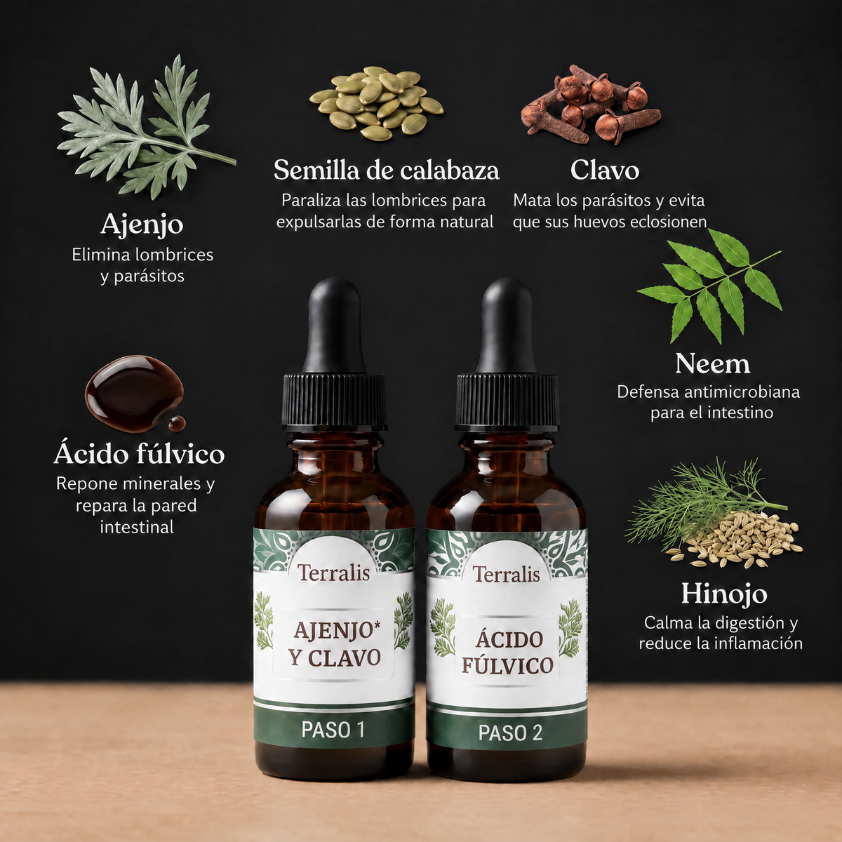 Kit de limpieza intestinal de 2 pasos Evicta - 1743EVC-MX