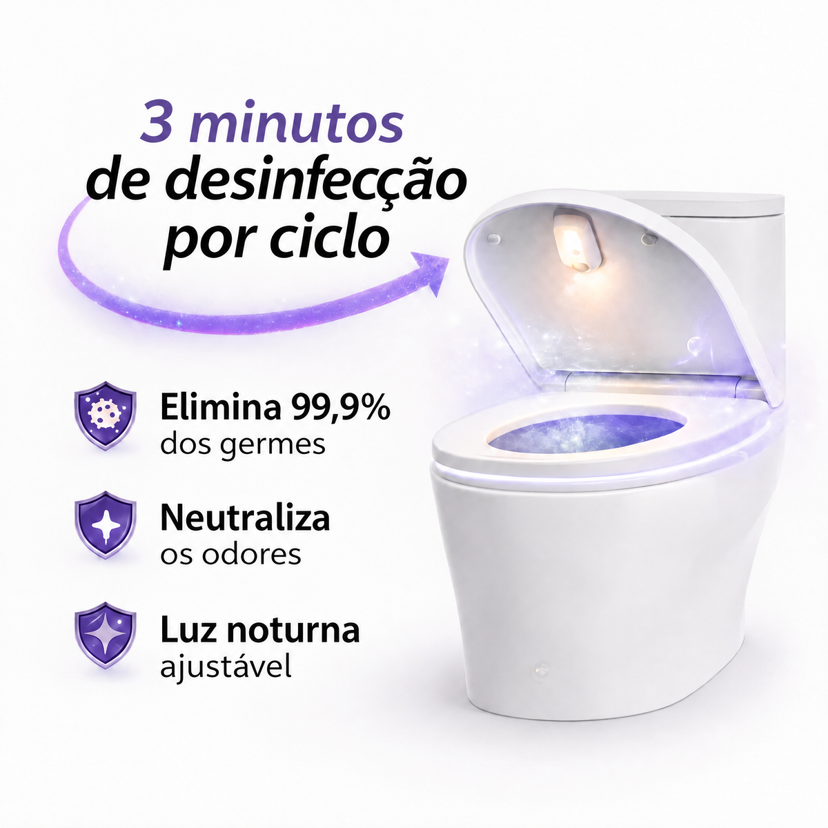 Esterilizador UV para vaso sanitário Uvara - 4471UVR-BR