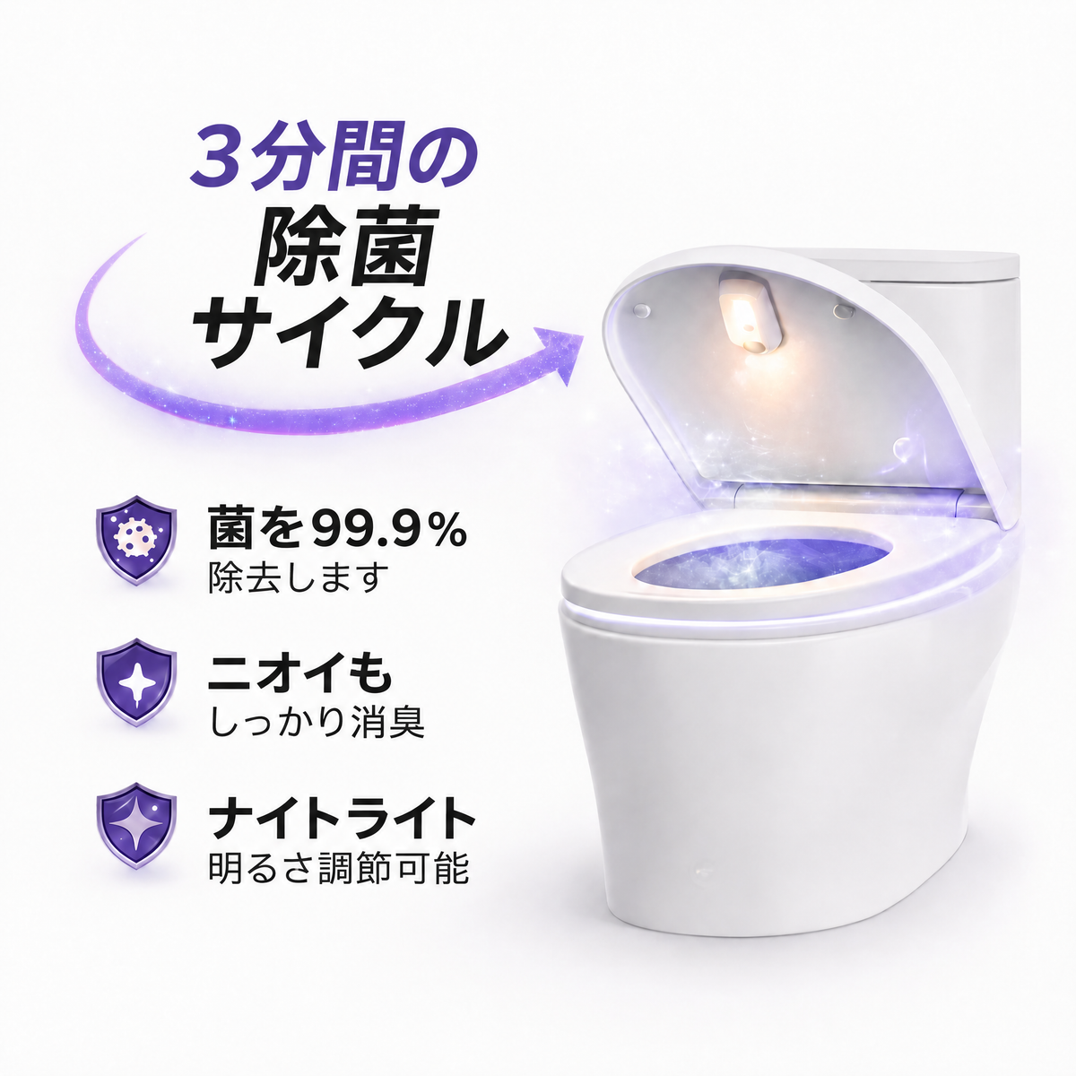 トイレ用UV除菌器 Uvara - 1656UVR-JP