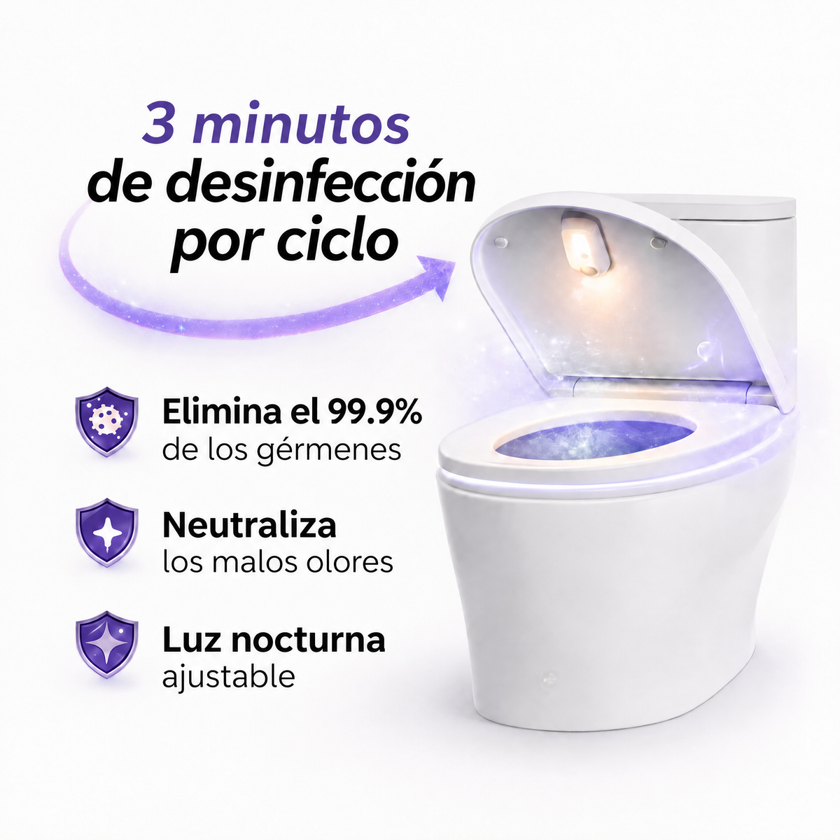 Esterilizador UV para inodoro Uvara - 5056UVR-MX